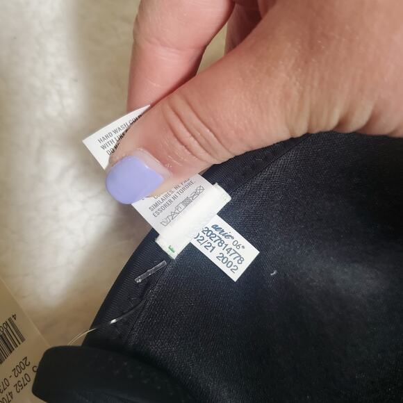 Aerie Black Bikini Set Small NWT Ribbed Bottoms Push-Up Bra Top Swimwear Neutral - Picture 12 of 13